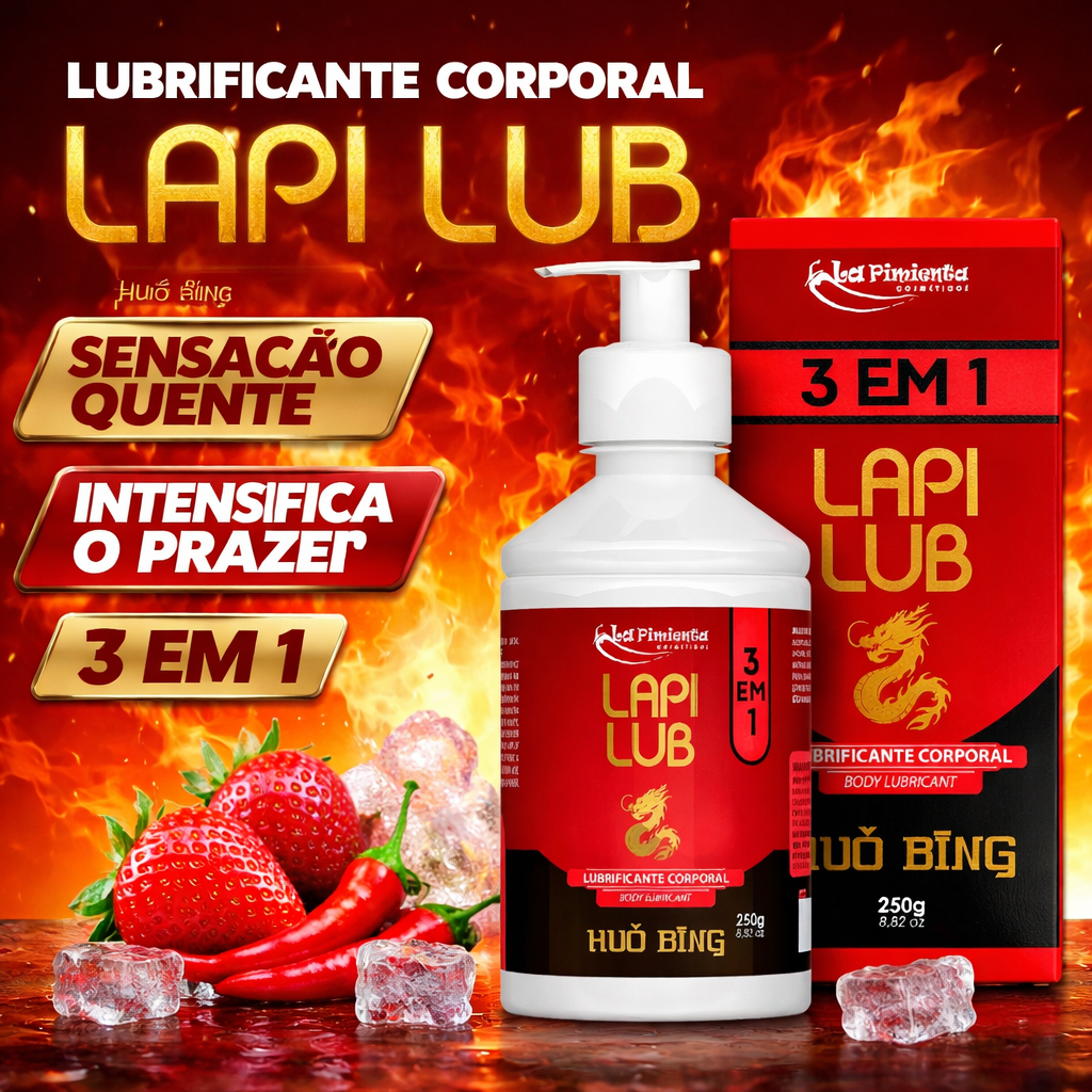 Lubrificante Íntimo Lapi Lub 250g Sensação Super Intensa Deslizante Famoso Gel Chinês