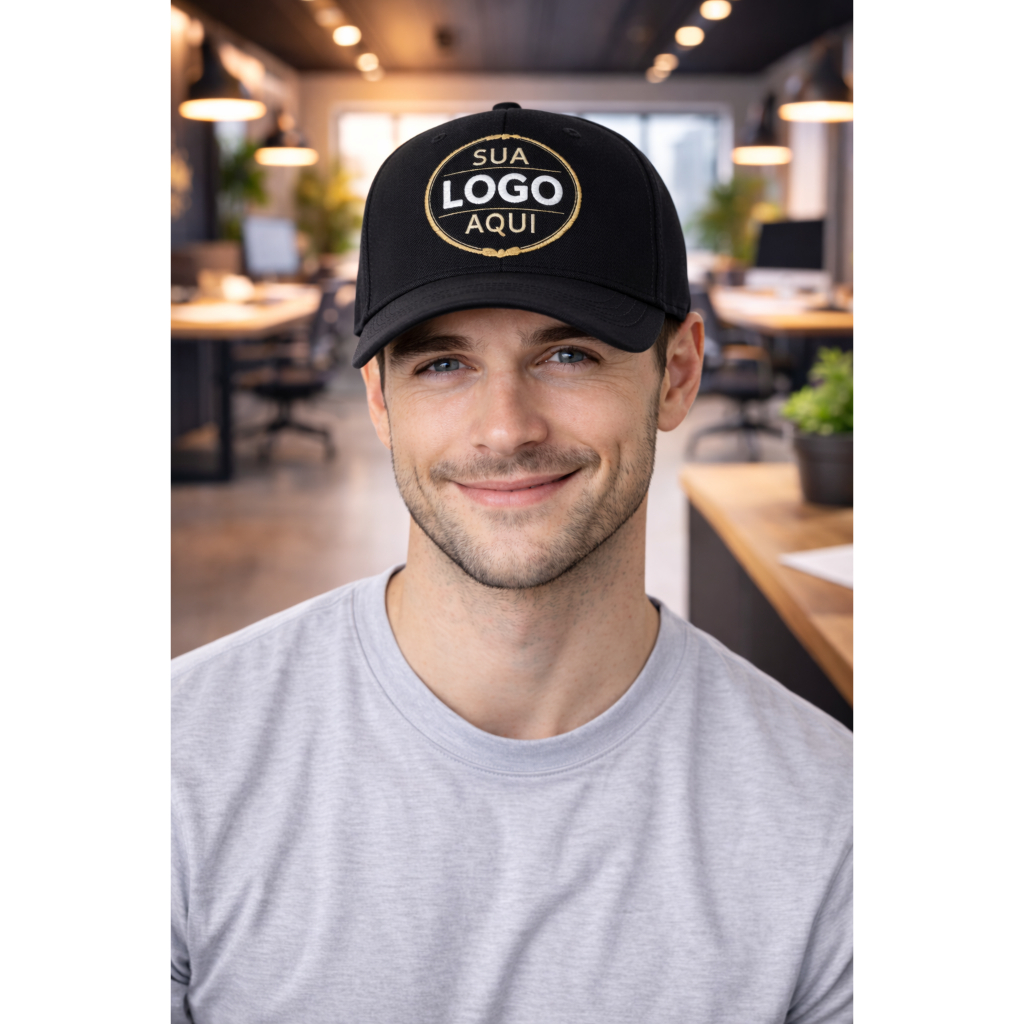 Boné Personalizado com Sua Logo Premium Envie Sua Arte Após a Compra em Oferta na Shopee