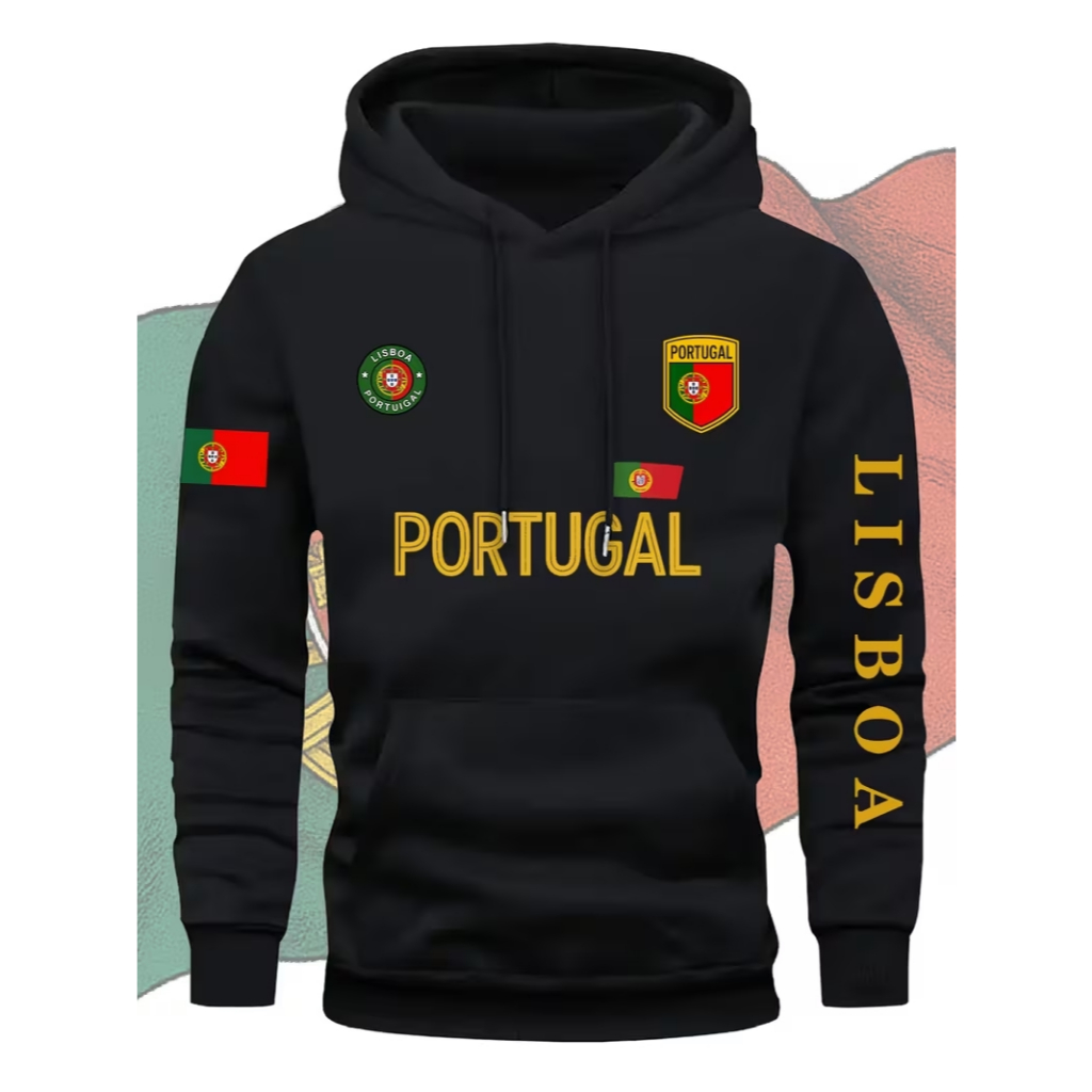 MOLETOM MASCULINO BLUSA DE FRIO ALGODÃO100% ESTILOSO PORTUGAL