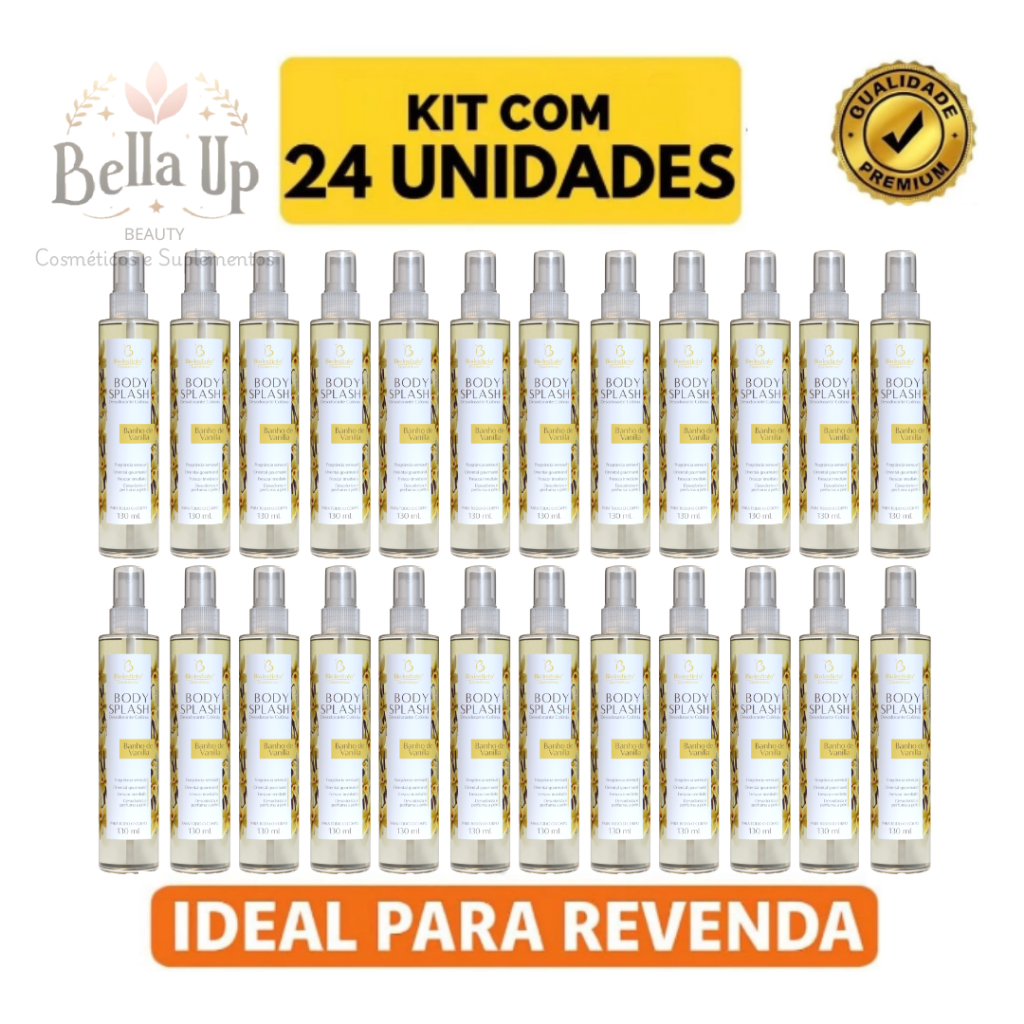 24 UND BODY SPLASH DE VANILLA BIO INSTINTO 130ML – PERFUME CORPORAL REFRESCANTE em Oferta na Shopee