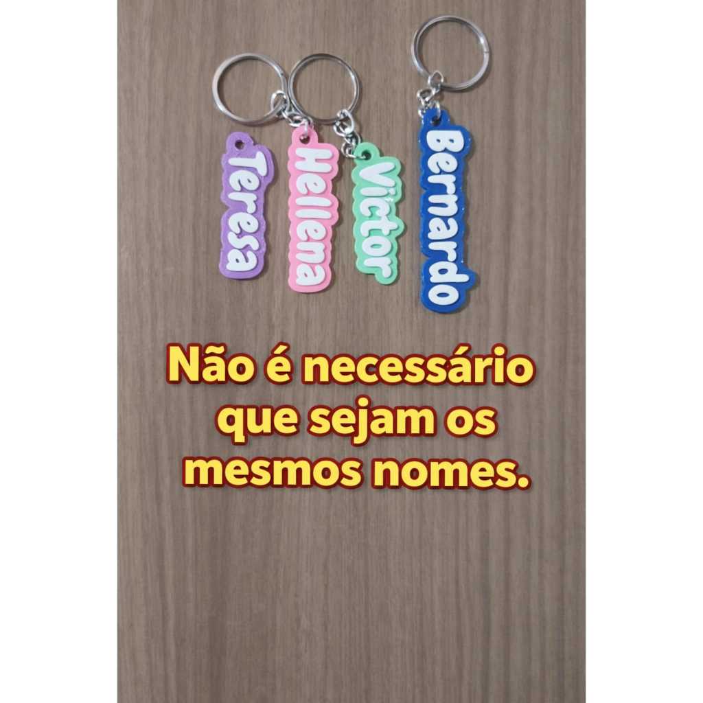 kit 3 Chaveiros Personalizados com Nome em 3D Lembracinha Criativa em Oferta na Shopee