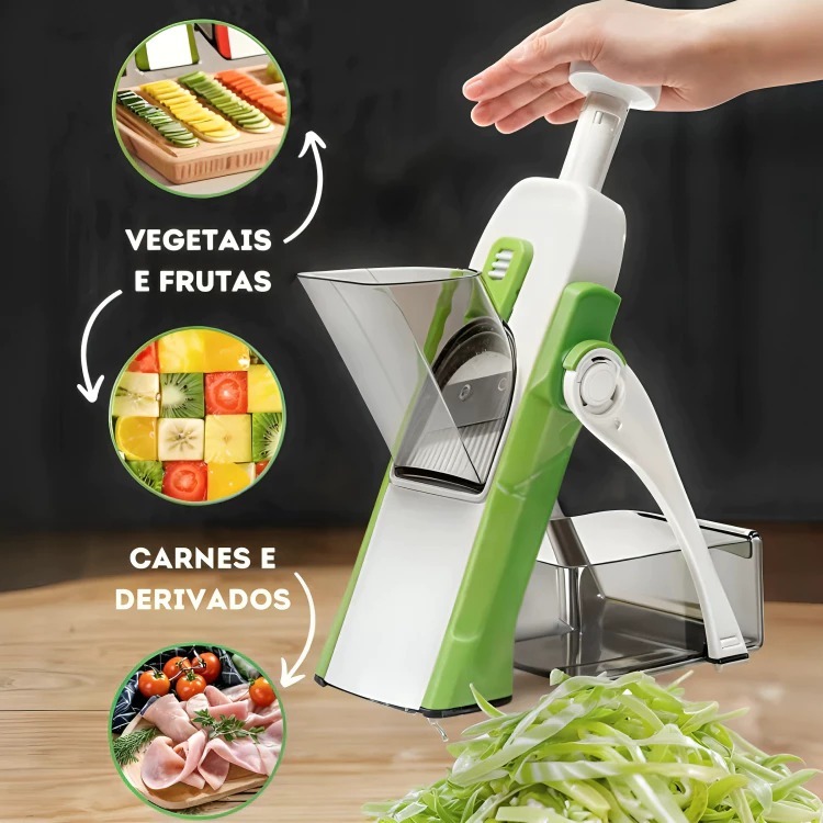 Cortador Fatiador Mandoline Multifuncional 5 Funções Alta Qualidade Para Batata Legumes Vegetais em Oferta na Shopee