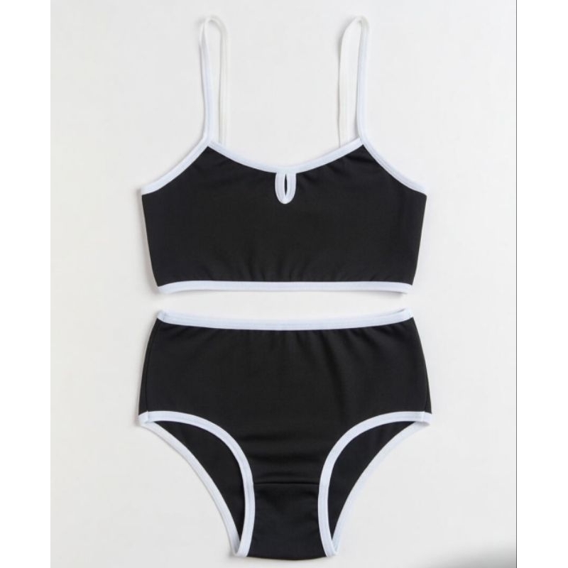 kit Lingerie infantil 01 conjunto de algodão sem bojo