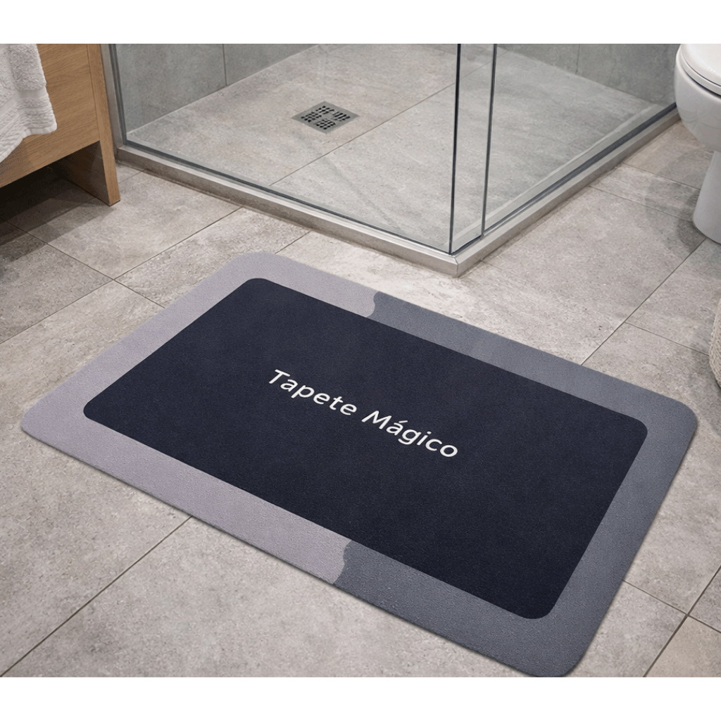 Kit 1 2 3 Tapete Magico Retangular Multifuncional Para Banheiro Várias cores Absorção Rápida, Antiderrapante MOVIX