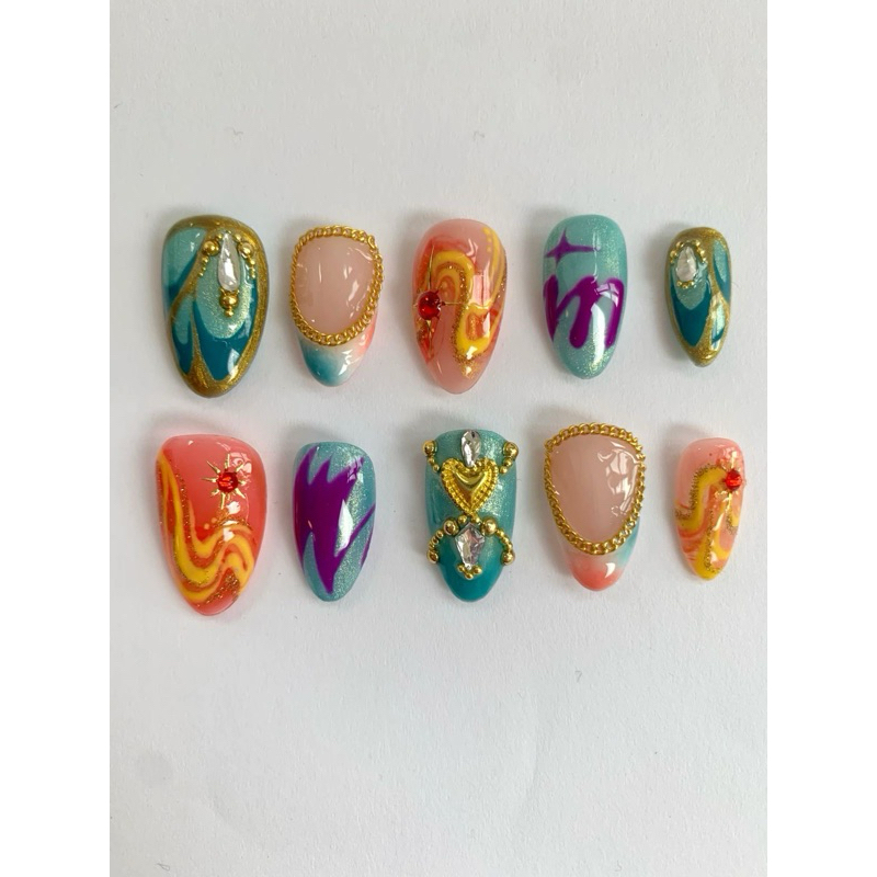 ✨ Kit 12 unhas prontas Clube das Winx: delicadeza, cor e magia nas suas mãos 💖