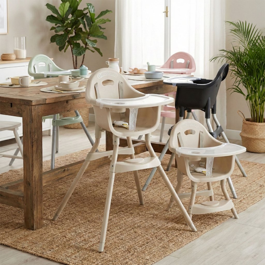 Cadeira Alimentação Galzerano Gaia 2 Em 1 Alta E Baixa Bebê Menino Menina