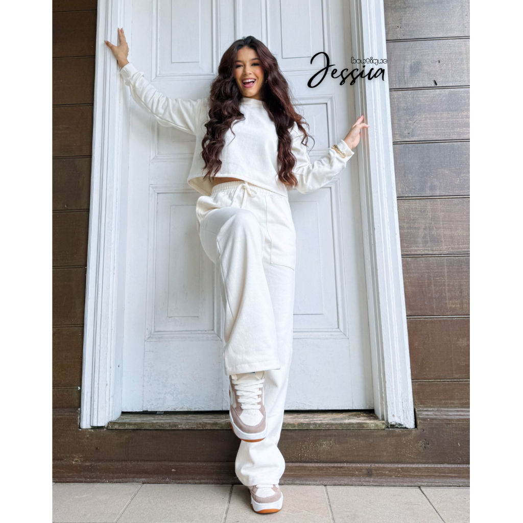 CONJUNTO FEMININO BLUSA E PANTALONA MOLETOM FRANELADO OUTONO INVERNO em Oferta na Shopee