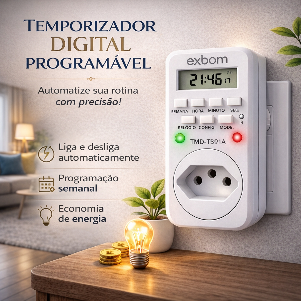 Timer Temporizador Digital Bivolt Automático 110 227V Irrigação Alimentador Automatizador Aquário