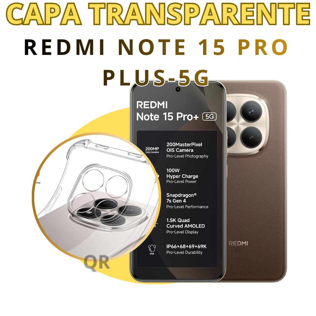Capinha capa Redmi Note 15 Pro Plus 5G Transparente Anti - Impacto encaixe perfeito em Oferta na Shopee