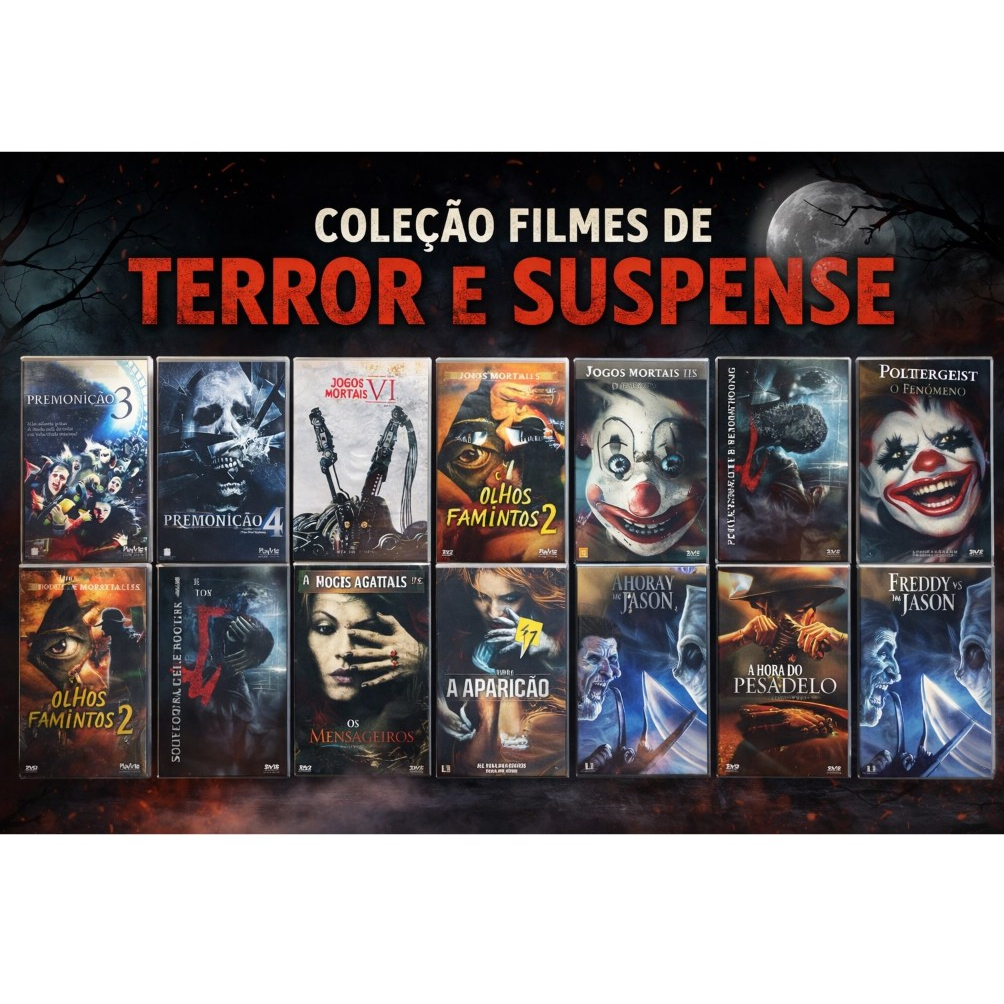 DVDs Terror Clássico e Suspense – Freddy vs Jason, Poltergeist e Mais Escolha a seus Kit