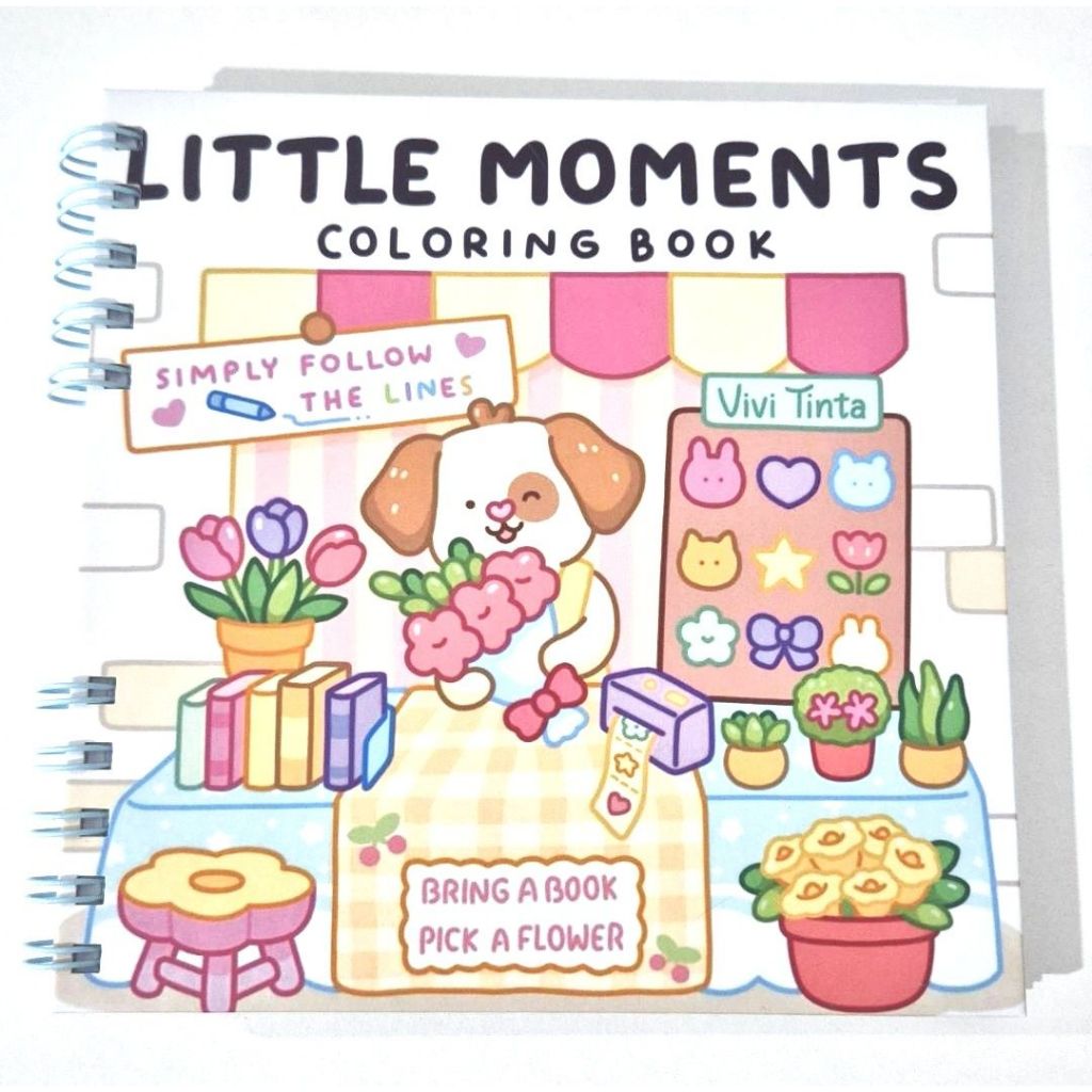 LIVRO DE COLORIR LITTLE MOMENTS (VVT) - Traços Coloridos - CAPA DURA - 18,5X18,5CM (TRAÇOS COLORIDOS)