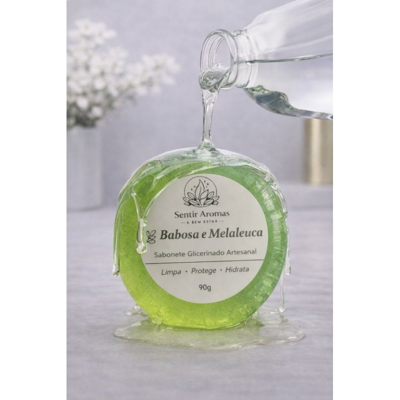 Sabonete Glicerinado Artesanal Babosa e Melaleuca