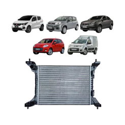 RADIADOR UNO VIVACE WAY GRAND SIENA ANO 2012 2013 2014 2015 2016 2017 2018 2019 2020 MODELO DENSO