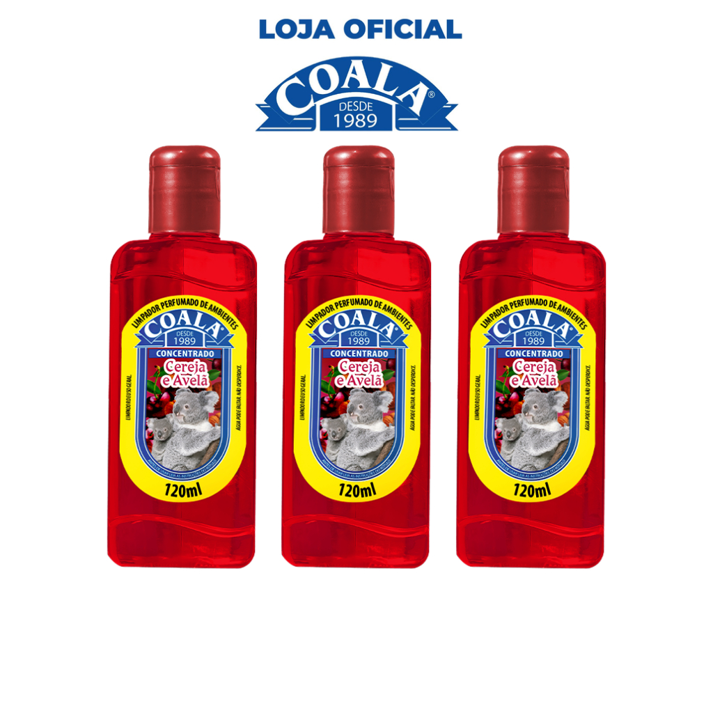 Combo 3 Limpadores Coala Cereja com Avelã 120 ml em Oferta na Shopee