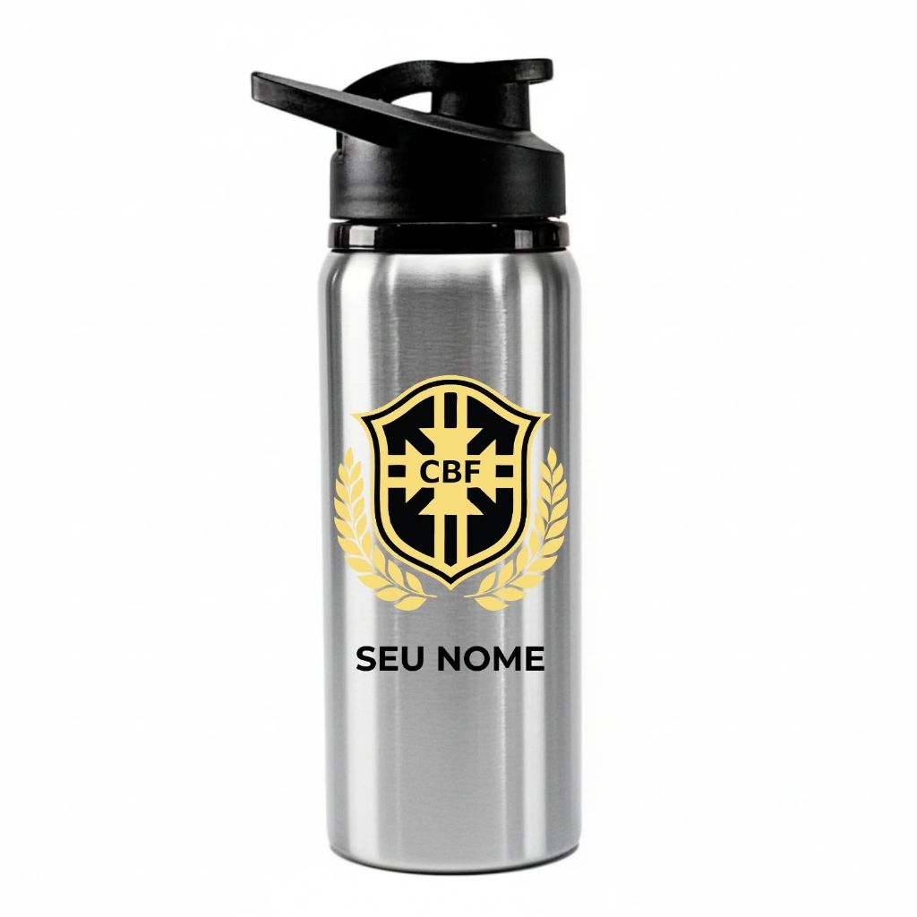 Squeeze Personalizada 600ml Seleção Brasileira Presente Premium