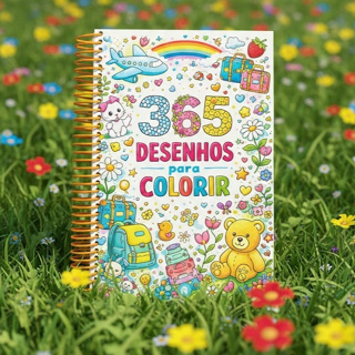 365 Desenhos para Colorir Branco / Edição Premium / Espiral em Oferta na Shopee