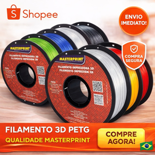 Filamento PETG Impressora 3D 1.75mm 1Kg Masterprint Alta Qualidade em Oferta na Shopee
