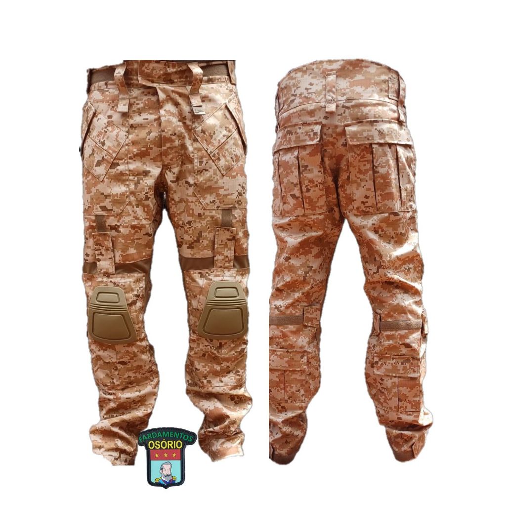 CALÇA G3 / 7 BOLSOS (joelheira) - DIGITAL DESERT