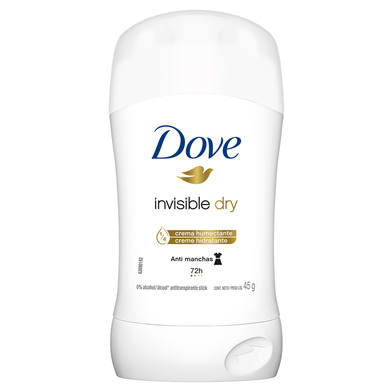 Desodorante Dove Stick Antitranspirante Invisible Dry 45g