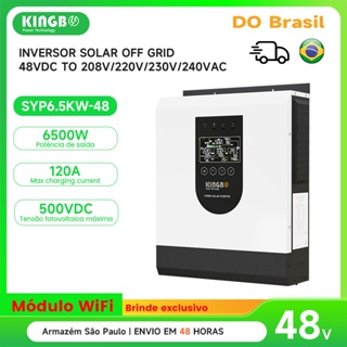 Kingbo Power 6.5KW Off-grid Solar Inversor 48VDC para 220VAC Sinusoidal em Oferta na Shopee