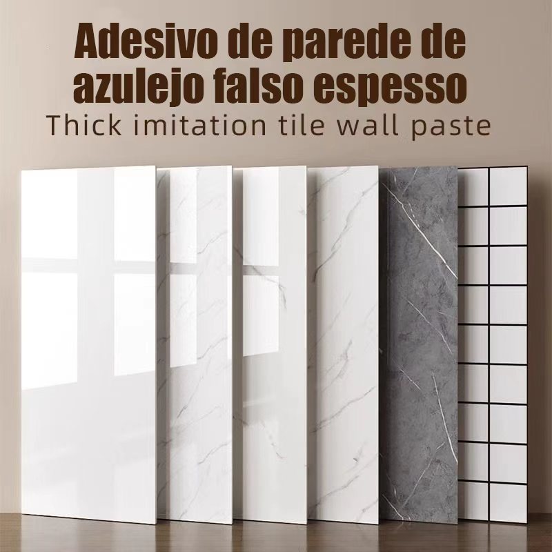 5/10/15/20PCS Placas Adesivas Mármore Parede Autocolante 3D Porcelanato 30 cm x 60 cm Cobrindo