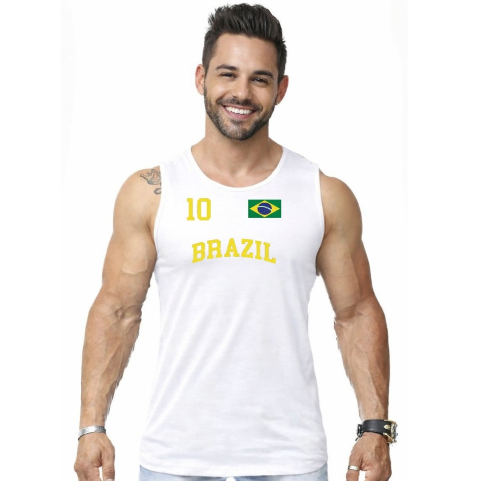 Regata Masculina Copa Do Mundo 2026 Camisa 10 Brasil Seleção Brasileira Futebol