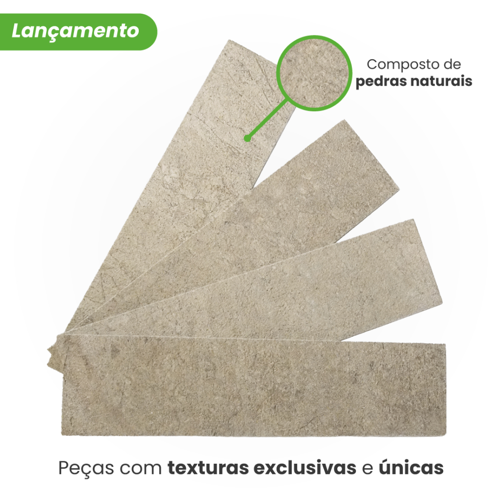 Kit 52 Placas 3D Autoadesivo Brick Pedra Flexível Autocolante 28cm x 7cm- 1M2 Cor Limestone · foto 2