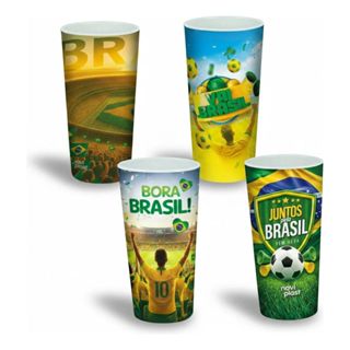 Kit 50 Copos 350ml Copa do Mundo Brinde Crianças Presentes Criativos para Brasil Festas em Oferta na Shopee