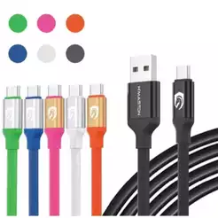 2 CABO CARREGADOR TURBO TIPO C EMBORRACHADO USB LIGHTNING DADOS CARREGAMENTO TURBO