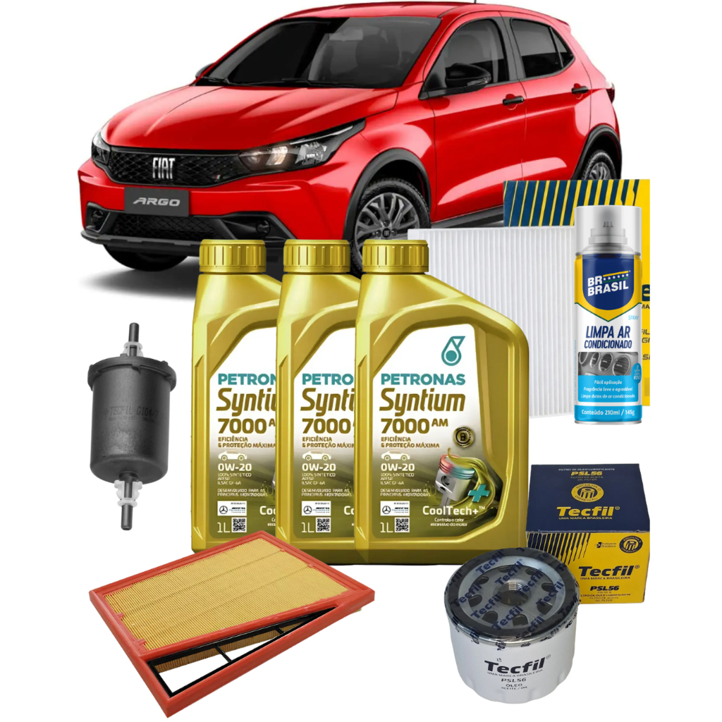 Kit Revisão Argo Mobi Strada Uno Firefly 0w20 Petronas