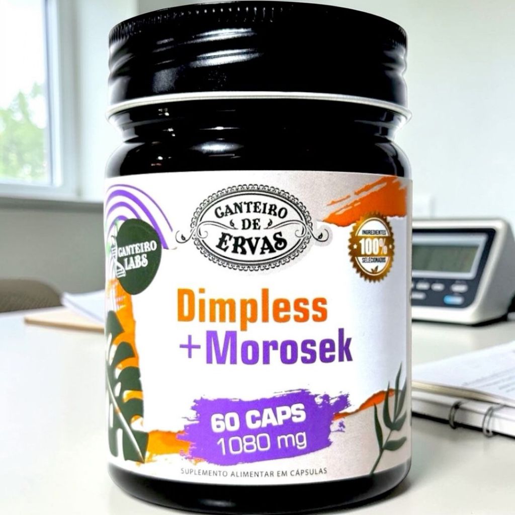 Dimpless + Morosek 1080mg 60caps Canteiro de Ervas