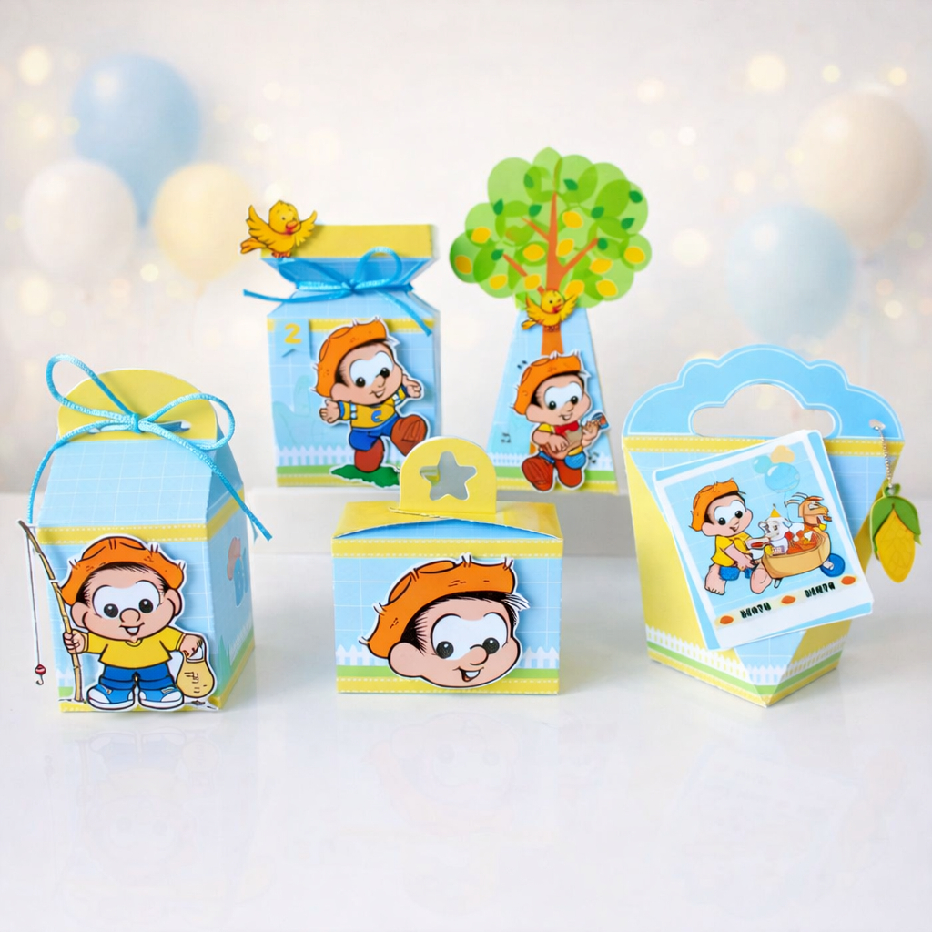 Kit Festa Personalizado Chico B&nto baby: Caixas Temáticas e Lembrancinhas para Aniversário Infantil