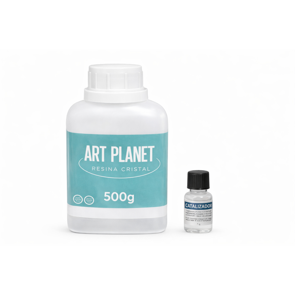 Resina Cristal Rígida Transparente 0,500 KG Para Artesanatos + 1 Catalisador em Oferta na Shopee