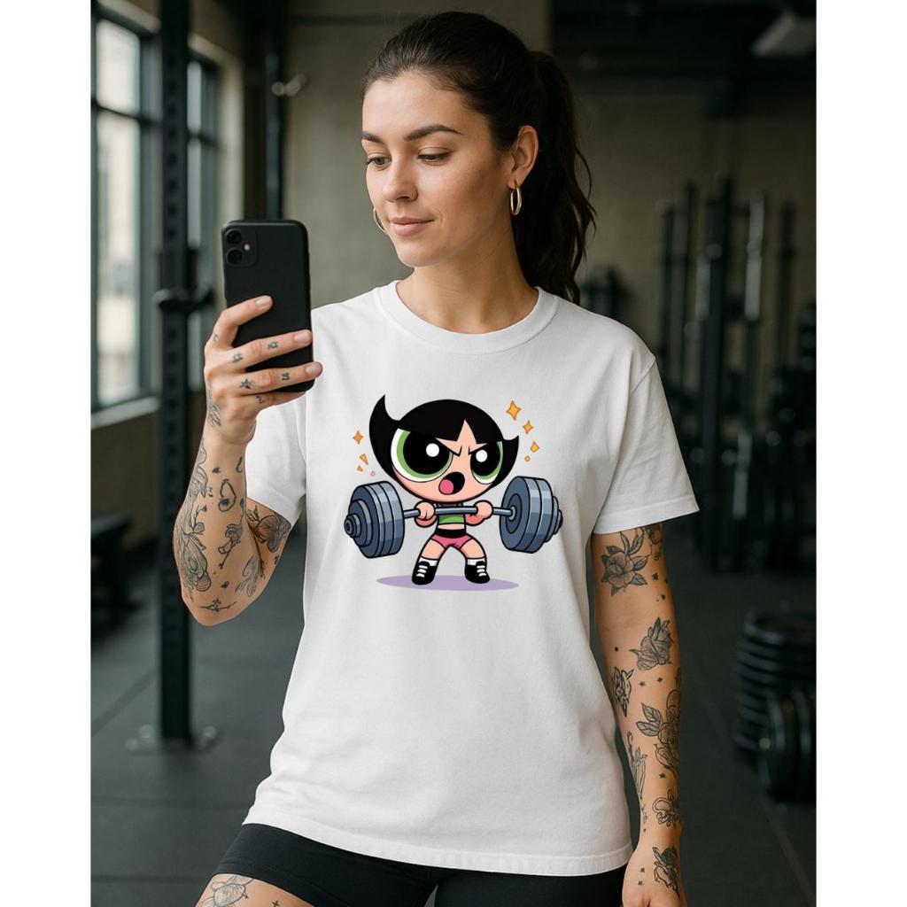 Camiseta Feminina Blusinha Academia Urbana Slim Algodão Estilosa Poderosas