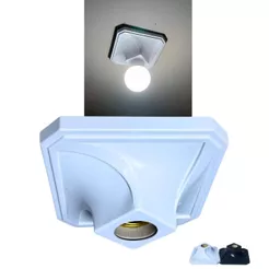 Kit 03 Plafon Plafonier Sobrepor Bocal E27 Bivolt 110/220v