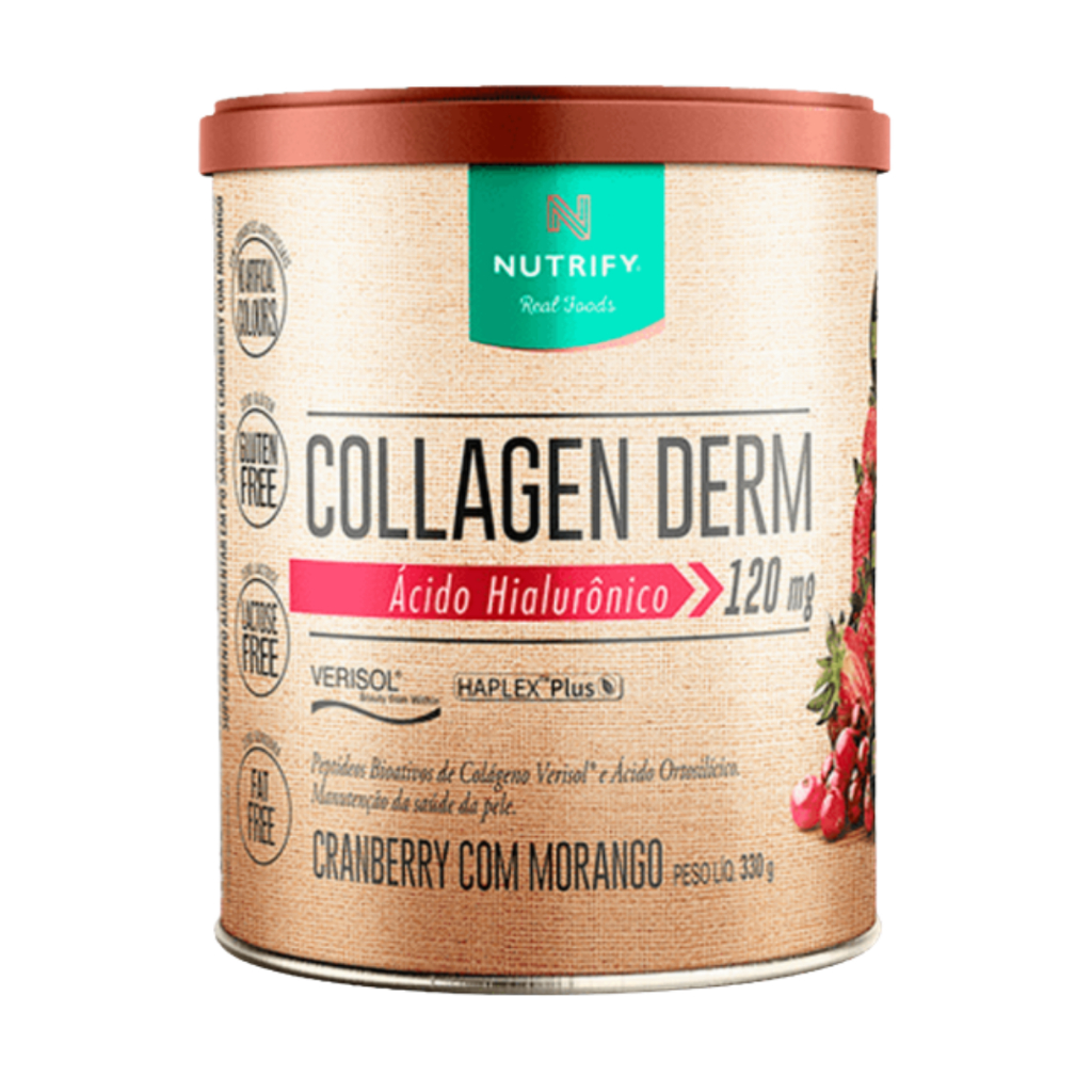 Collagen Derm Cranberry com Morango Pote 330g Nutrify