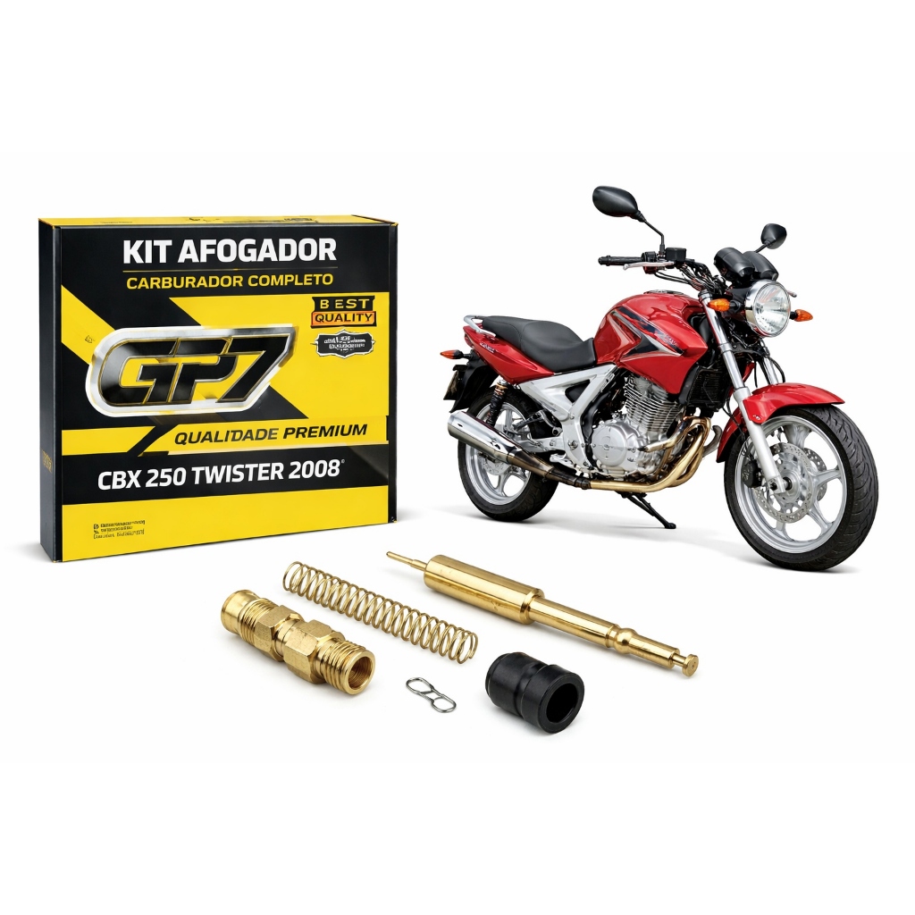 Kit Afogador Carburador GP7 Completo CBX 250 Twister 2001,2002,2003,2004,2005,2006,2007,2008 em Oferta na Shopee