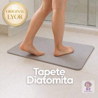 TAPETE BANHEIRO PEDRA DIATOMITA LYOR ANTIDERRAPANTE ABSORVENTE SECAGEM RAPIDA LUXUOSO E MODERNO em Oferta na Shopee