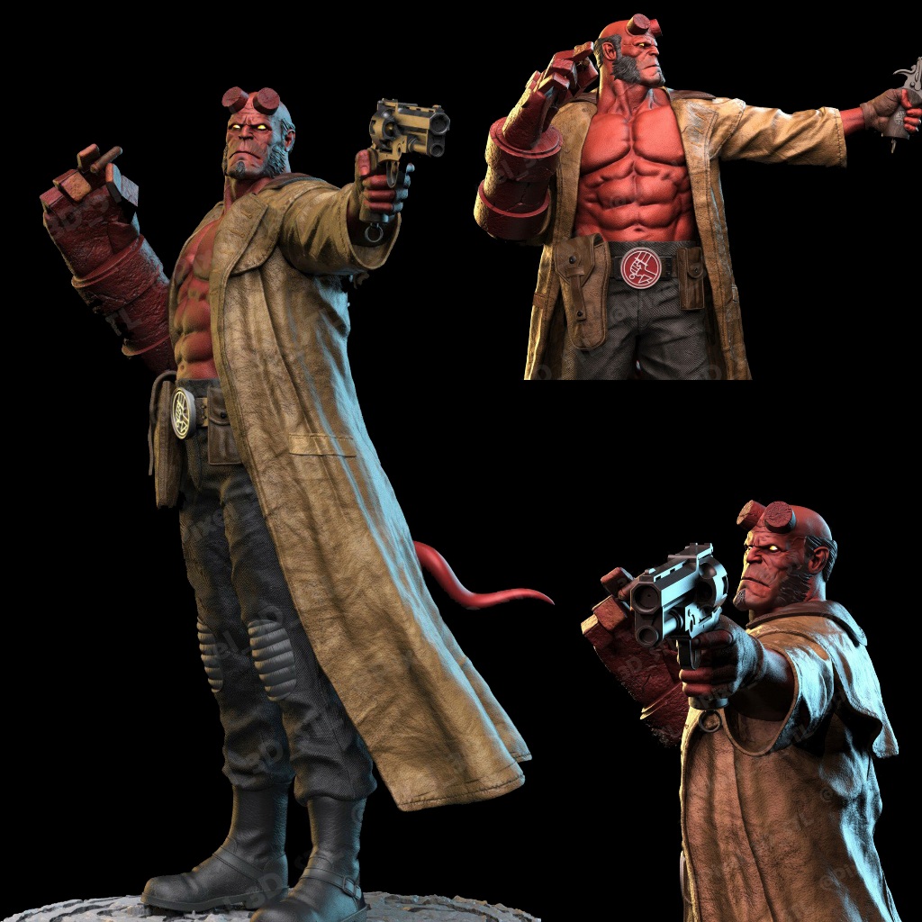 Figure Action Figura de Ação Colecionável Hellboy 1:6 e 1:9