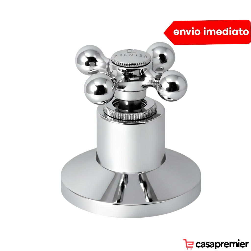 Kit Acabamento Registro Chuveiro 1/2 ou 3/4 Polegadas C 33 Metal Pressão Gaveta Padrão Deca Banheiro