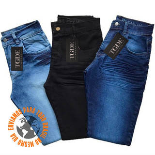 Kit 3 Calças Jeans Masculina Tradicional Slim Original com Elastano > Oferta Relâmpago > Oficial