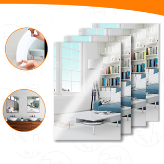 Espelhos Auto Adesivo Acrílico Decorativo 20x30 Retangulares Ovais Arredondados em Oferta na Shopee