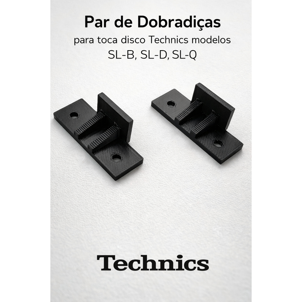 Dobradiças para Toca-Discos Technics SL-D2, SL-Q33, SL-BD20 – Alta Durabilidade e Encaixe Perfeito