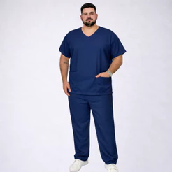 Pijama Cirúrgico Masculino Premium Plus Size Conjunto Uniforme Hospitalar