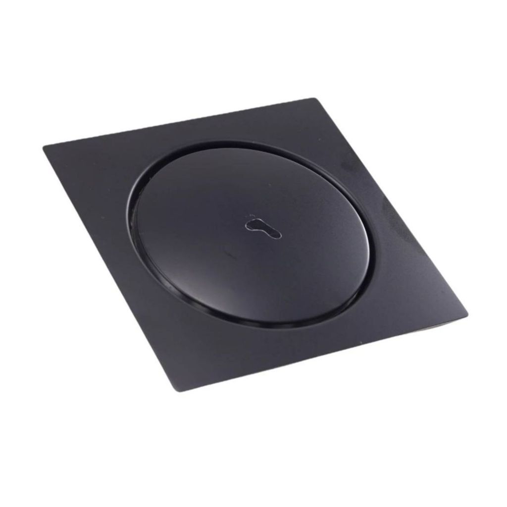 Ralo Inteligente Click Quadrado Preto 10x10 15x15 Cm Inox Banheiro Lavabo Veda Cheiro