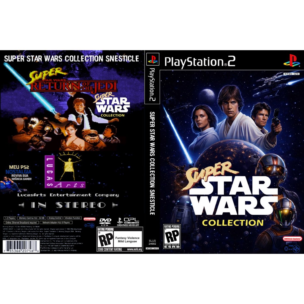 Super Star Wars Collection SNESticle DVD PS2 + CAPA DVD