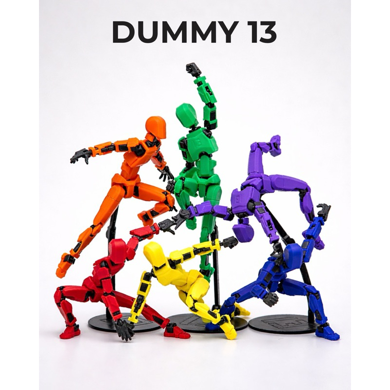 Boneco Articulado DUMMY 13 + Brindes - Kit Montagem 3D - Acessórios Extras