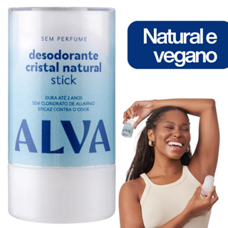 Desodorante Alva Cristal Stick Vegano - Sem Perfume em Oferta na Shopee