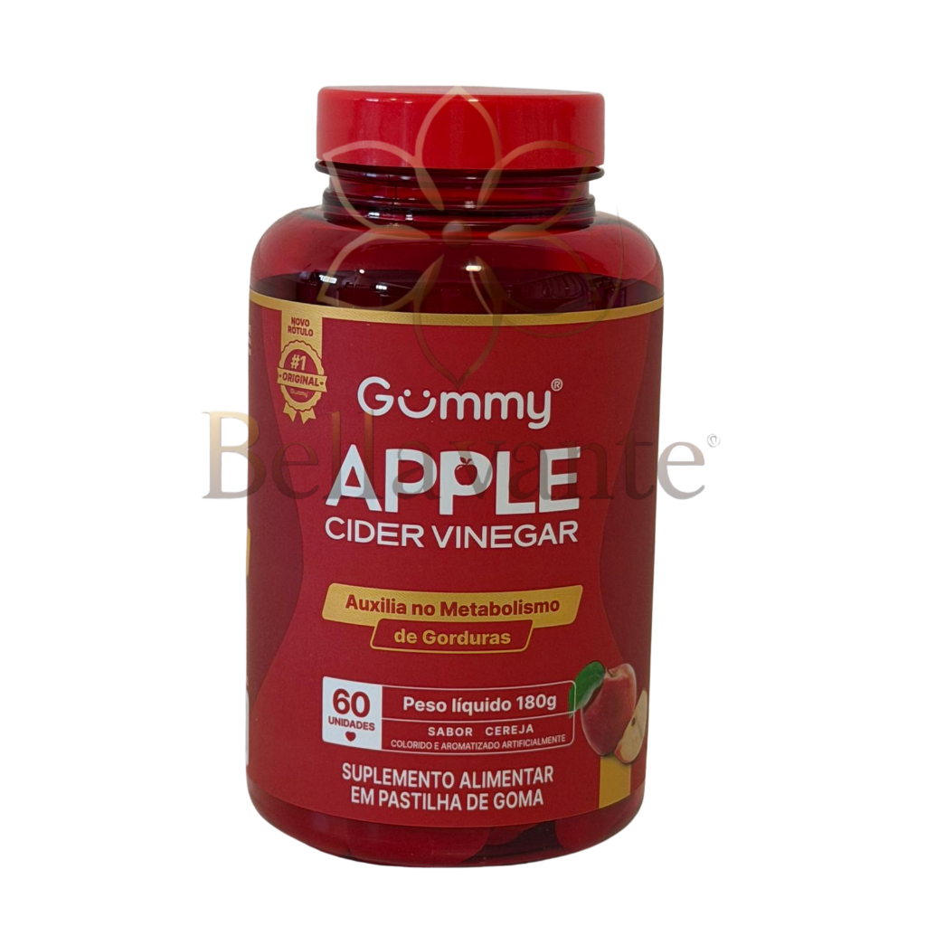 Gummy Apple Cider Vinegar Biotina - Cereja 60 gomas