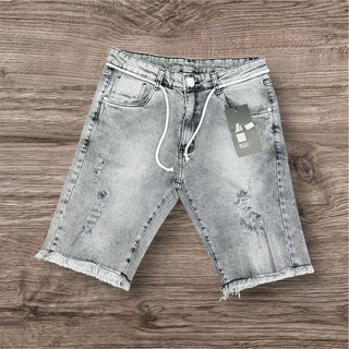Tùng Jeans Cinza Bermudas Masculinas Shorts Jeans Rasgados Masculinos Shorts Jeans Com Cordão